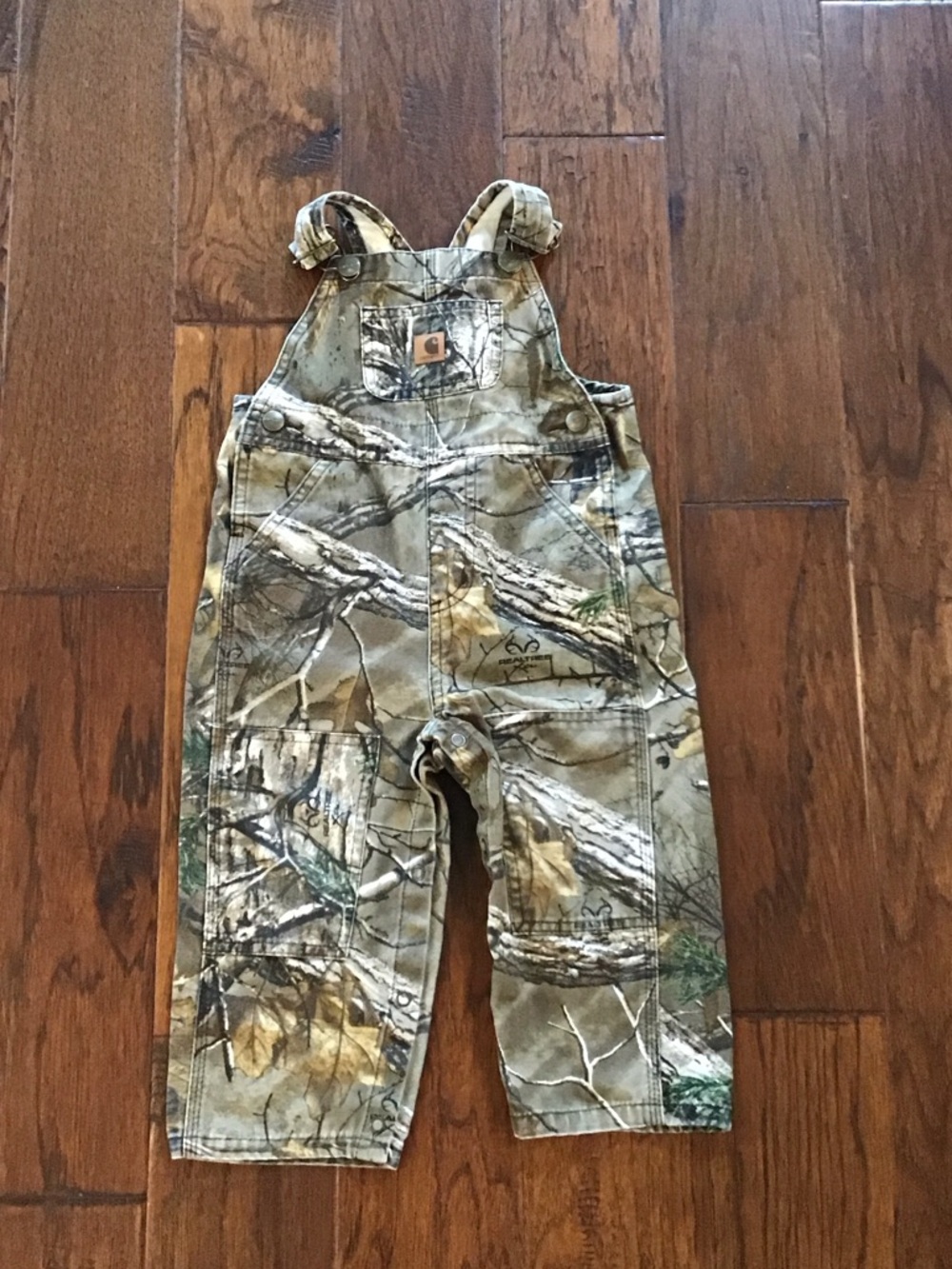 Carhartt Kids Realtree-Style Camo Overalls - Brown/Green
